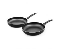 Kitchen Cook - Set di 2 padelle in alluminio, 26 cm, 30 cm, modello Matis 2630p