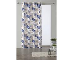 Martina Home Marine Tenda con Occhielli, Tessuto, 27Â x 2Â x 40Â cm 27x2x40 cm Blu
