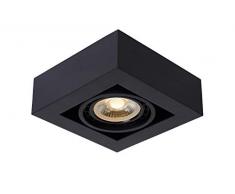 Lucide 09120/12/30 Faretto a soffitto, Alluminio, 12 W, Nero