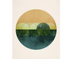 Komar - Quadro da Parete Mirrors, per Soggiorno, Camera da Letto, Decorazione, Stampa Artistica Senza Cornice, Disponibile in 3 Misure, Multicolore, P064-40x50