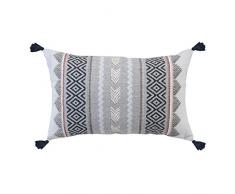 COTON dintÃ©rieur Cotton - Cuscino per Interni da Viaggio, Motivo: Pompon, Multicolore, 30 x 50 cm