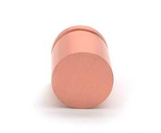 Pushka Home - Maniglia a Cilindro in Rame e Ottone Spazzolato, Stile Moderno, con Vite, Colore: Oro Rosa Venduto singolarmente.