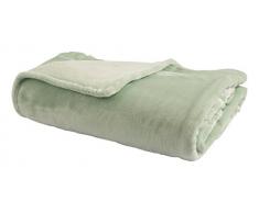 Galileo Casa Flannel Fleece Coperta, Verde Menta, Singolo, 140x170x2 cm