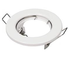 McShine Faretto da Incasso ER-80, 80 mm di Diametro, Rigido, Colore: Bianco