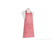 Delamaison - Grembiule in ciniglia, 80 x 70 cm, Colore: Rosso