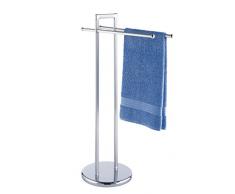 Wenko Arktika Bolzano 16687100 Portasciugamani e Appendiabiti a 2 Bracci, Finitura in Alluminio, 29x92x55 cm