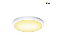 SLV Ruba 10 CW - Lampada LED da parete e soffitto per esterni, IP65, luce 3000/4000 K, in plastica, 13 W, colore: Bianco