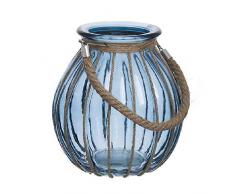 Dcasa Candel Ovale Manico Corda candeline tettio-candelieri e portacandele Decorazione della casa Unisex Adulto, Blu (Blu), Unico