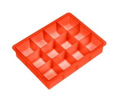 Lurch 10425 Gelatiera in Silicone Platino Senza BPA, per 12 cubetti di Ghiaccio di 4 cm
