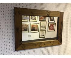 Modec Mirrors Specchi da Parete e da sopravvento in Legno di Quercia Massiccio, in Vetro Massiccio, Dimensioni: 93 x 79 cm