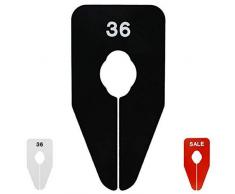 Plastica Tecnica Vlotho â La grandezza Originale trovatore: Modello Nero Tagliente per la Misura su Asta Appendiabiti, 5 Pezzi, Dimensioni a Scelta.