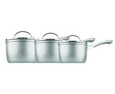 Prestige Prism, Set di casseruola e padelle, Alluminio, Silver, Set di 3