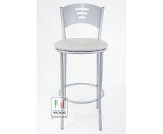 Stil Sedie Sgabello Cucina, Alluminio, Grigio Chiaro, Taglia Unica