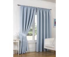Dreamscene - Coppia di Lusso Anello Superiore Completamente Foderato Tende oscuranti con Occhielli con fermatenda Anatra Uovo Blu, 168 x 183 cm