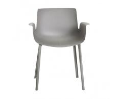 Kartell Piuma Poltroncina, Grigio, 3.9x77x62 cm