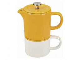 La CafetiÃ¨re Barcelona Set di tazzine da caffÃ¨ e caffettiera, Ceramica