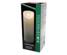 Konstsmide 3D Living candela senza fiamma luce a batteria con 4Â o 8Â ore Funzione timer 13.5Â x 7.5Â cm, bianco caldo, cera, Warm White, 20.5 x 7.5 cm
