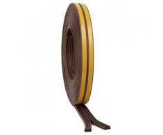 Bulk Hardware BH05063 Striscia Sigillante Paraspifferi Autoadesiva in Gomma EPDM, Profilo a e, Marrone, 4 x 2.5 m, 2 unitÃ 