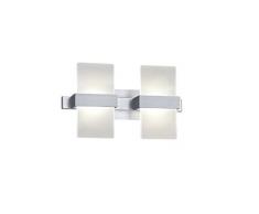 Trio Leuchten Trio 274670205 Platon Lampada LED da Parete, Alluminio Spazzolato, Acrilico Bianco