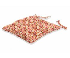 Galileo Casa 2420284 Cuscino Sedia, Poliestere, Rosso, 40x40x7 cm