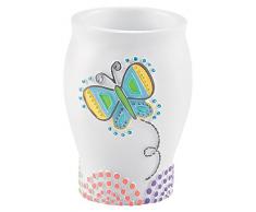 Gedy Grazia portaspazzolini, Resina, Bianco, 8Â x 8Â x 10,6