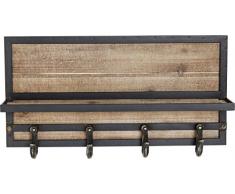 KARE Appendiabiti da Parete Cottage, Marrone, 30.5 x 14 x 61 cm