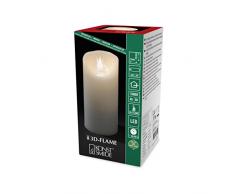 Konstsmide 3D Living candela senza fiamma luce a batteria con 4Â o 8Â ore Funzione timer 13.5Â x 7.5Â cm, bianco caldo, cera, Warm White, 15,5 x 7,5 cm