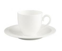 Villeroy & Boch White Pearl Tazza Espresso Conper, 2 Pezzi, Porcellana Bone China, Bianco,