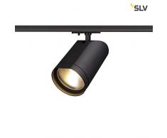 SLV 1-fasi faretto Spot Bilas Single, 15 W, Lampadina LED, 2700 K, A 60, con adattatore incluso, Nero 143560