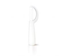 AdHoc CeraStar pelapatate con Ceramica-Lama, Lunghezza 13,5 cm Bianco