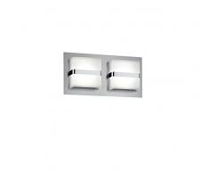 Trio 275770207 Canturo Plafoniera LED con 2 Lampade da Parete, Nichel Opaco, Acrilico Bianco