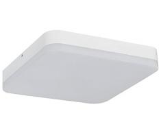 Mueller della luce LED da parete e soffitto ideale per l ambiente, quadrato con sensore di movimento e sensore crepuscolare, 3000Â K, Plastica, 24Â W, Bianco caldo, 28Â x 28Â x 5.9Â cm