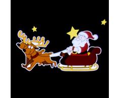 LuminalPark Proiettore Garden Babbo Natale su Slitta, Effetto Movimento, 3 Immagini, 5V, Esterno