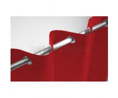 Just Contempo - Tenda a Pannello in Finta Seta, con Occhielli, pronta allinstallazione, Poliestere, Rosso, Pannello 58 x 72 Pollici (147 x 182 cm)
