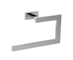 INDA Portasalviette ad Anello, Ottone, Cromato, 6 x 22 x 14 cm