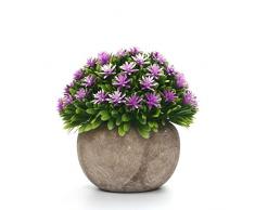 Lo+DeModa Flowers Pianta Decorativa con Vaso, Multicolore, 14x14x0.26 cm