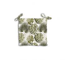 Soleil docre NoumÃ©a - Cuscino per Sedia, in Cotone, 40 x 40 x 5 cm, Colore: Grigio