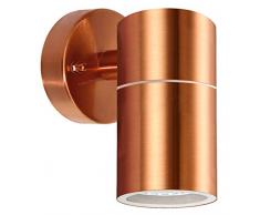 Long Life Lamp Company ZLC098C - Lampada da parete moderna per esterni, finitura in rame, IP65