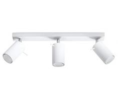 Sollux Lighting - Lampadario a 3 bracci, in acciaio, colore: Bianco