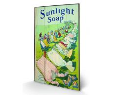 Internazionale Piramide LW10130ALarge legno Wall Art, Luce solare sapone Pannelli in legno