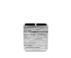 RIDDER 22150227 Brick - Portaspazzolino in poliresina, Colore: Argento