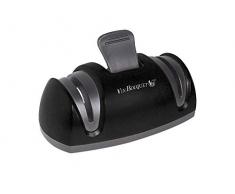 NERTHUS Vin Bouquet FIH 013 - Affilacoltelli Manuale con Ventosa Inferiore, Colore Nero e Grigio