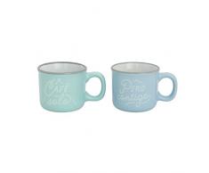 Mr. Wonderful Set di 2Â Tazze Espresso con Scritta caffÃ¨ Solo, Pero Contigo