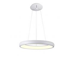 Interfan Lampada da soffitto LED moderna circolare, bianco, diametro 40 cm