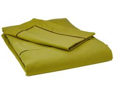 Heckett Lane Biancheria da Letto 100% Cotone Percalle Feline 140 Green Oasis