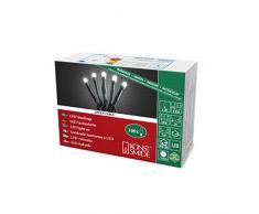 Konstsmide 6344Â âÂ 120/Micro LED catena luminosa, modello satinato/per interni (IP20)/100Â diodi bianco caldo/24Â V Trasformatore da interno/cavo verde scuro