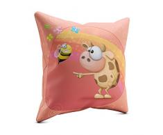 Picanova - Cuscino Decorativo in Raso, Multicolore, 60 x 60 cm