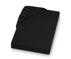 SETEX Lenzuola ad Angoli Elastici, Cotone, Nero, 180 x 200 x 25