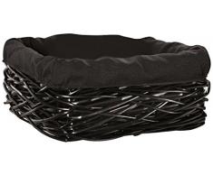 Compactor - Cestino in Vimini con Rivestimento in TC, Misura XL, Colore: Nero