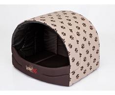 Hobbydog Prompter letto per cani, taglia 4, beige con zampe stampa